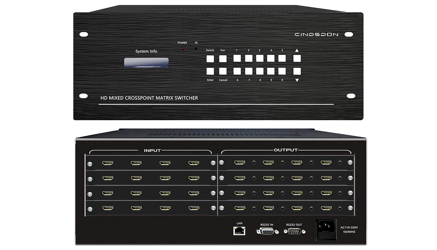 WF-E1616 16进16出无缝高清混合矩阵