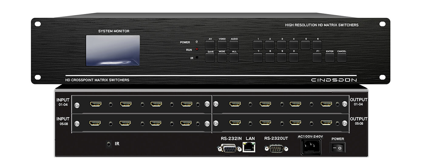 WF-MX0808 8进8出无缝高清混合矩阵